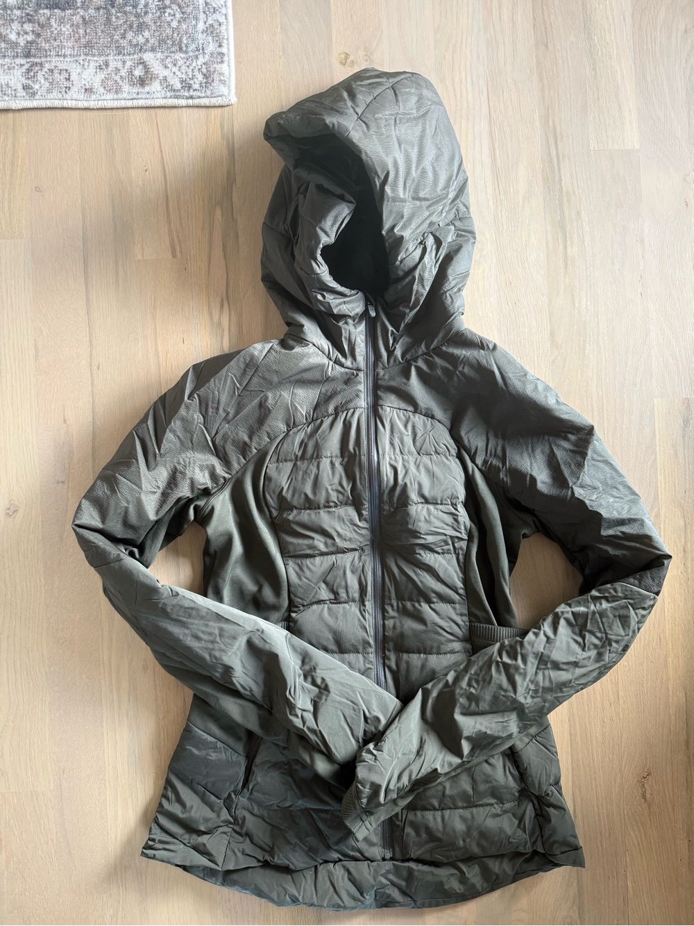 Lululemon down for it all Jacket - Olive Green